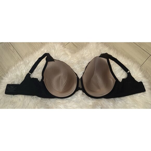 Olga GF7961A Cloud 9 Full Figure Underwire Bra Lined Lace Womens 38DD Black - Picture 5 of 6
